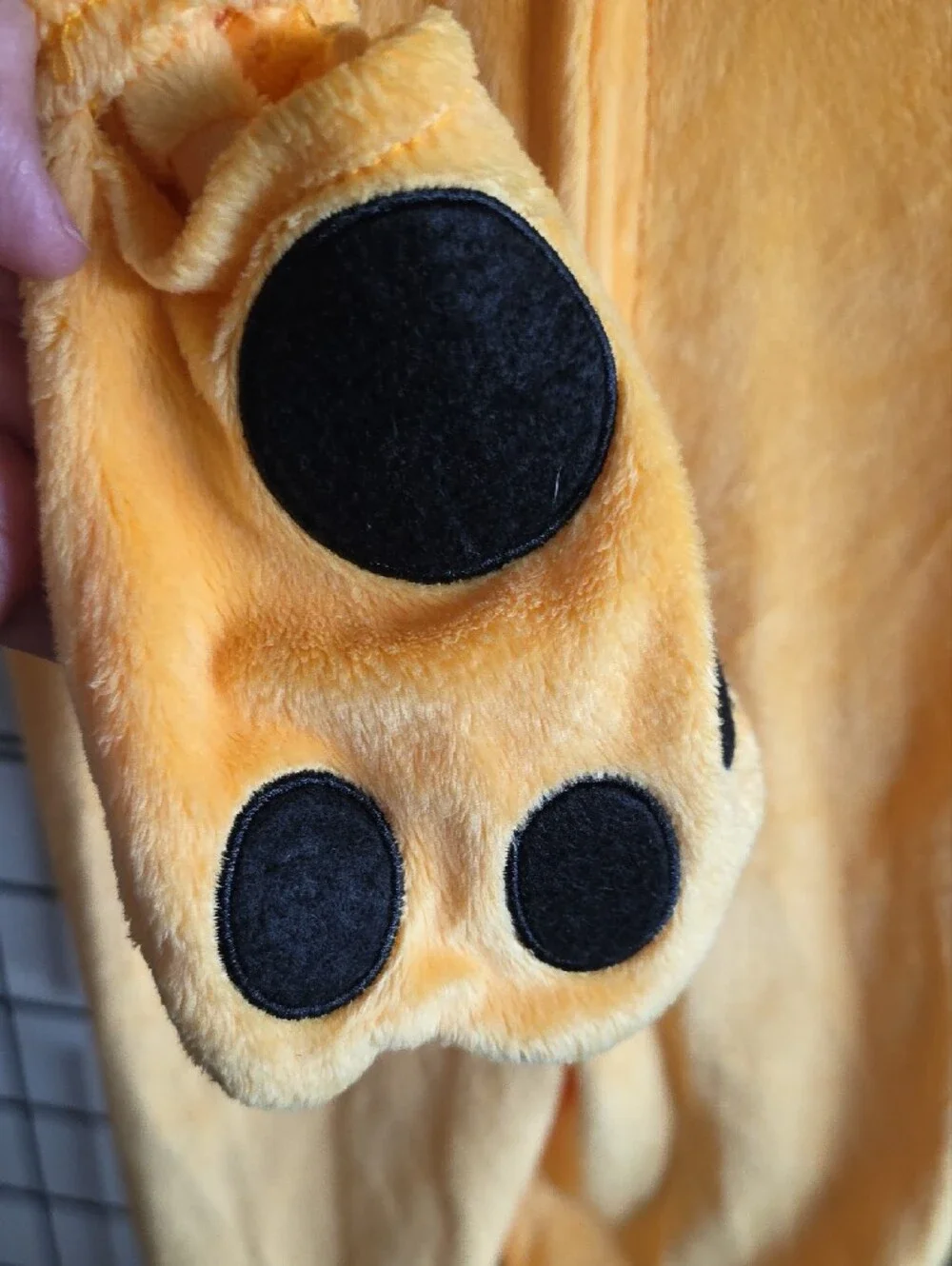 Disney Yellow Plush Character One-Piece Footie with Hood and Paw Mitts Size 3/4T - Picture 3 of 9